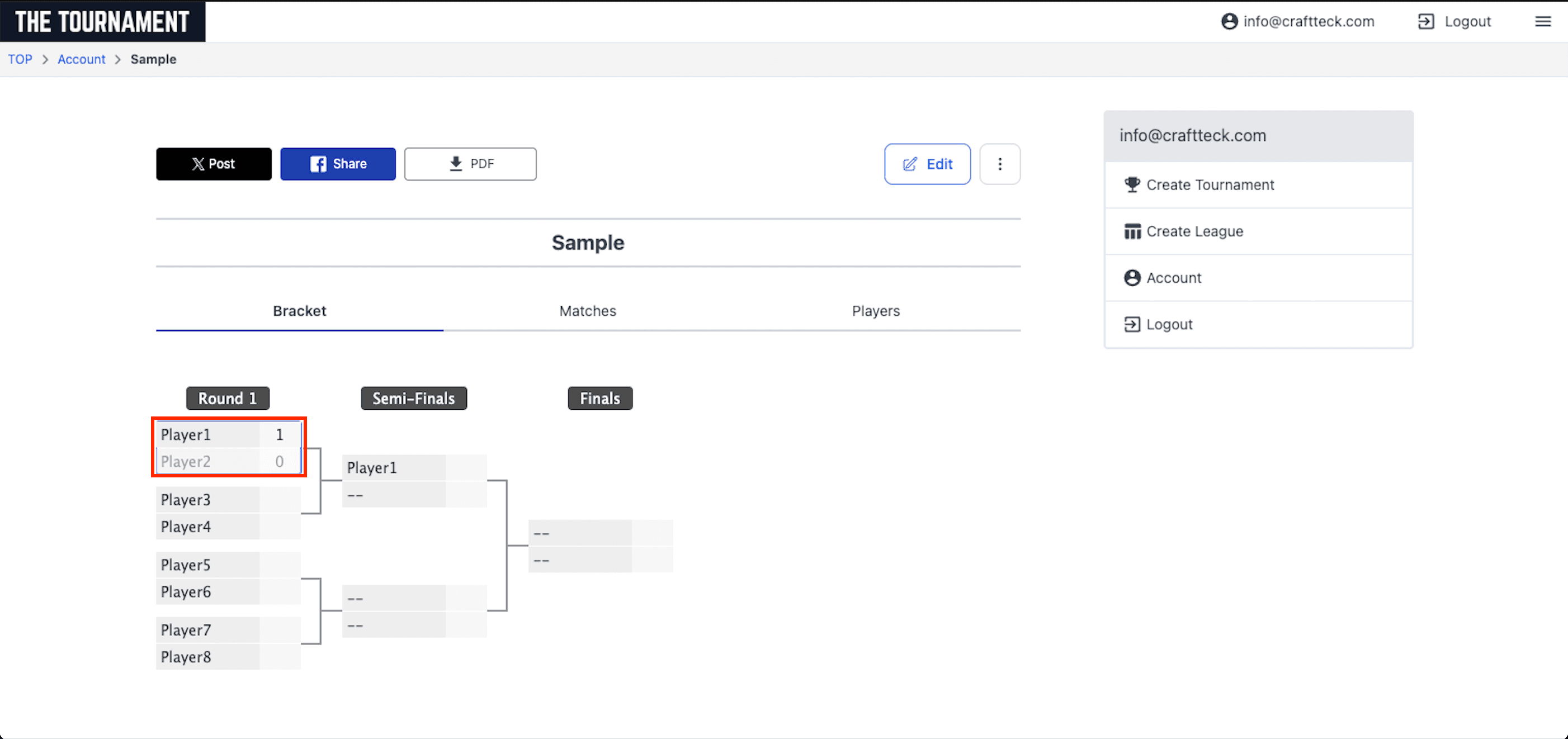 Viewing Match Results